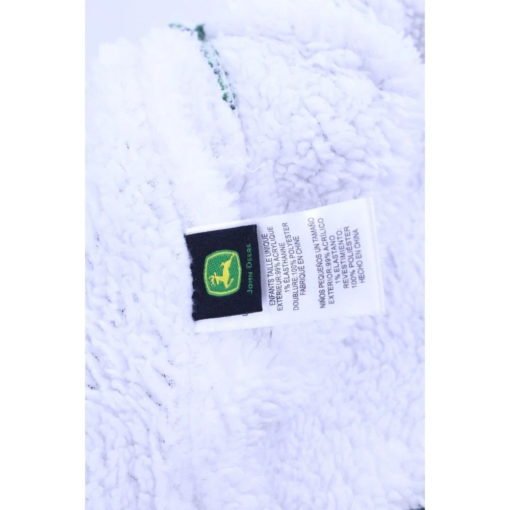 John Deere Tractor Pom Pom Sherpa Lined Beanie Winter‎ Hat  Toddler One Size